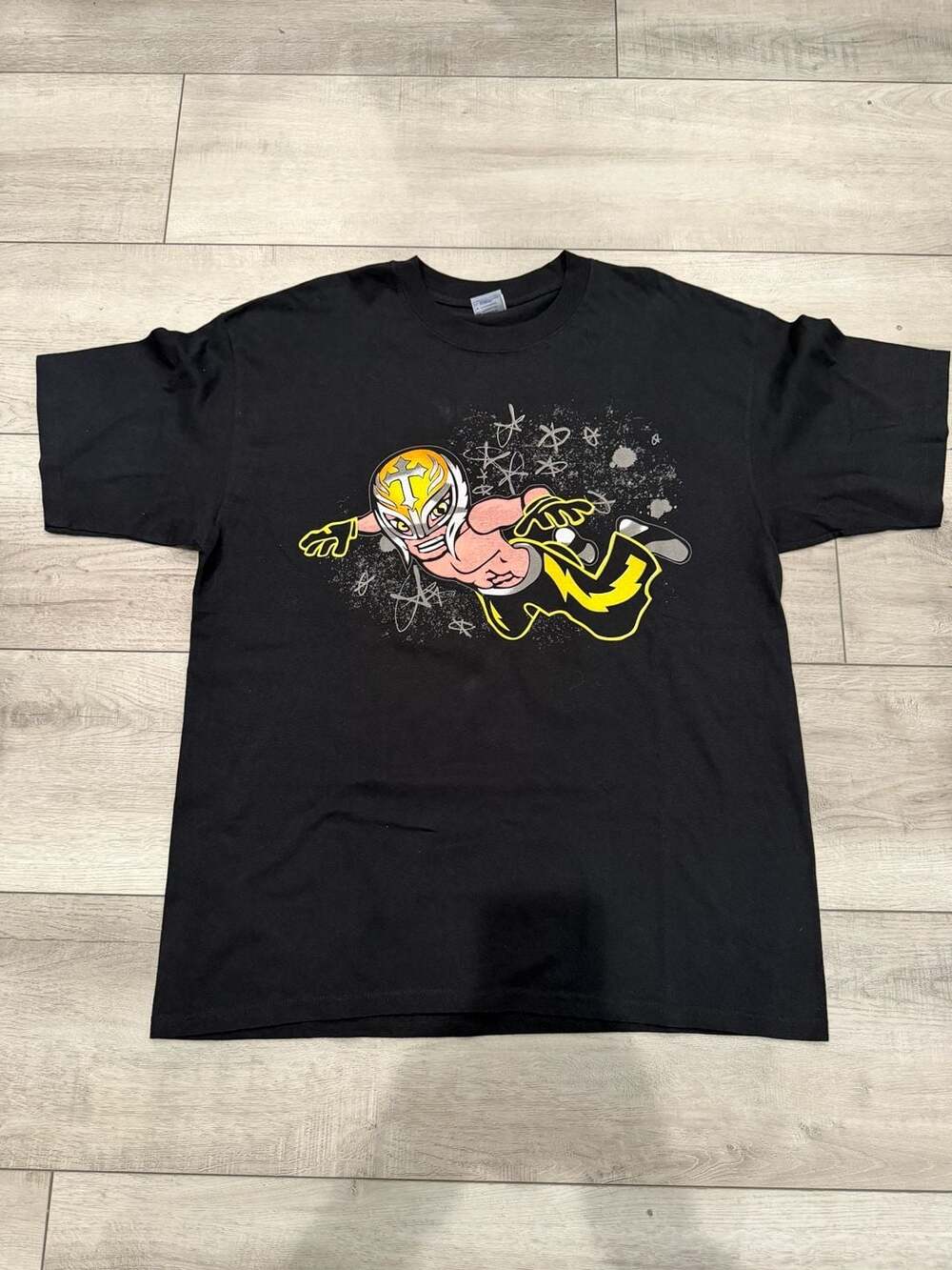 Y2K Vintage Rey Mysterio Graphic T-Shirt Size XL Black